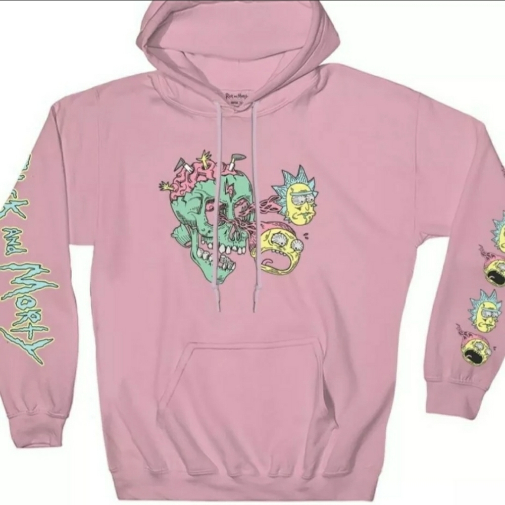 Rick and Morty Pink Hoodie Unisex